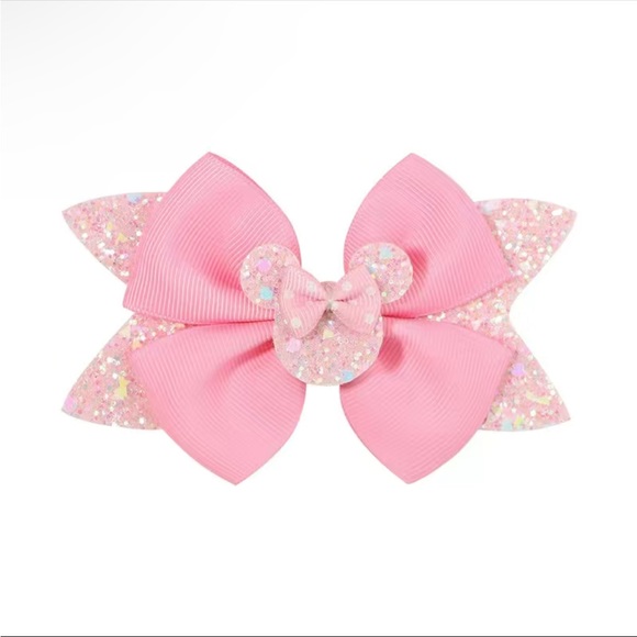 Girls Minnie Mouse Sparkly Bow - Picture 2 of 4